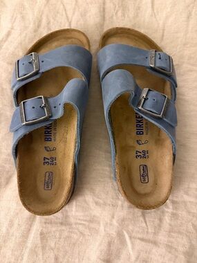Birkenstock Arizona Blue Two-Buckle Sandals